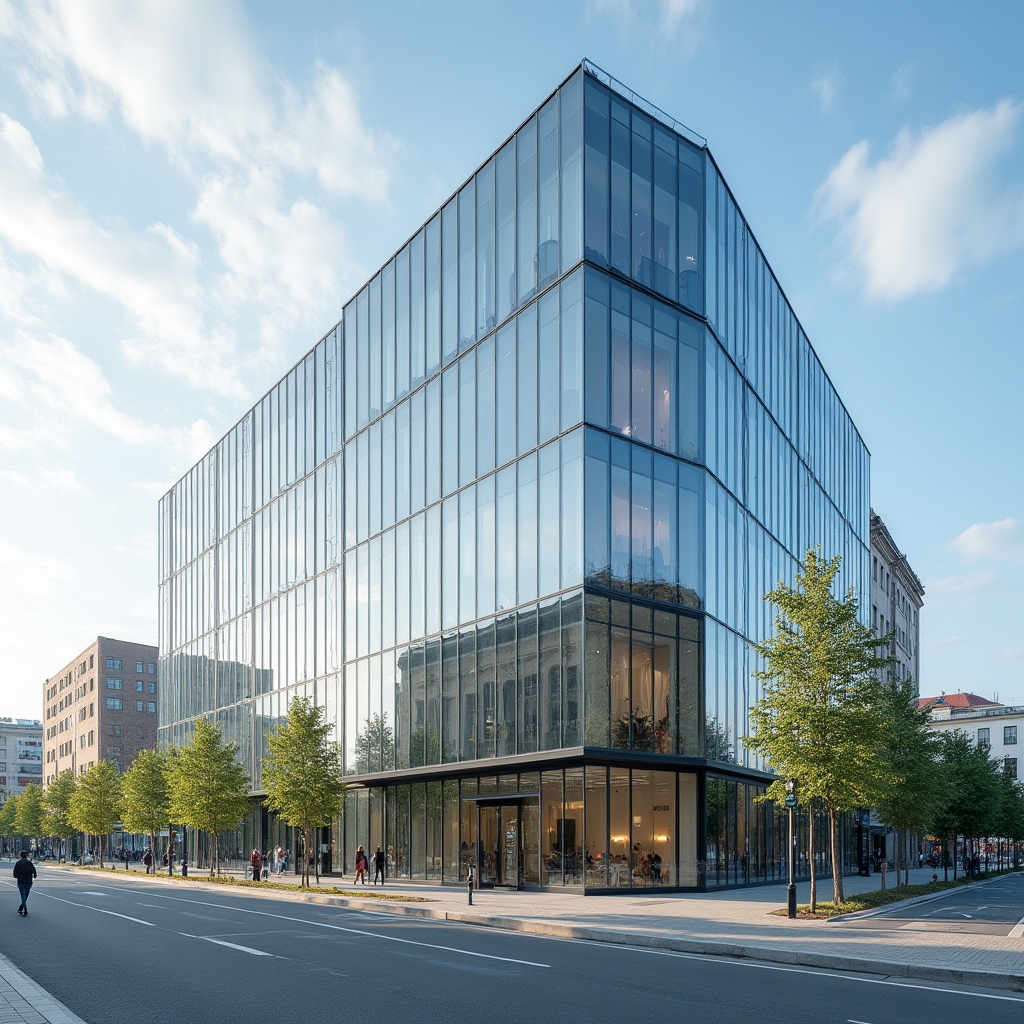 Modern glass office building exterior in Kraków during daytime, representing the program's home base